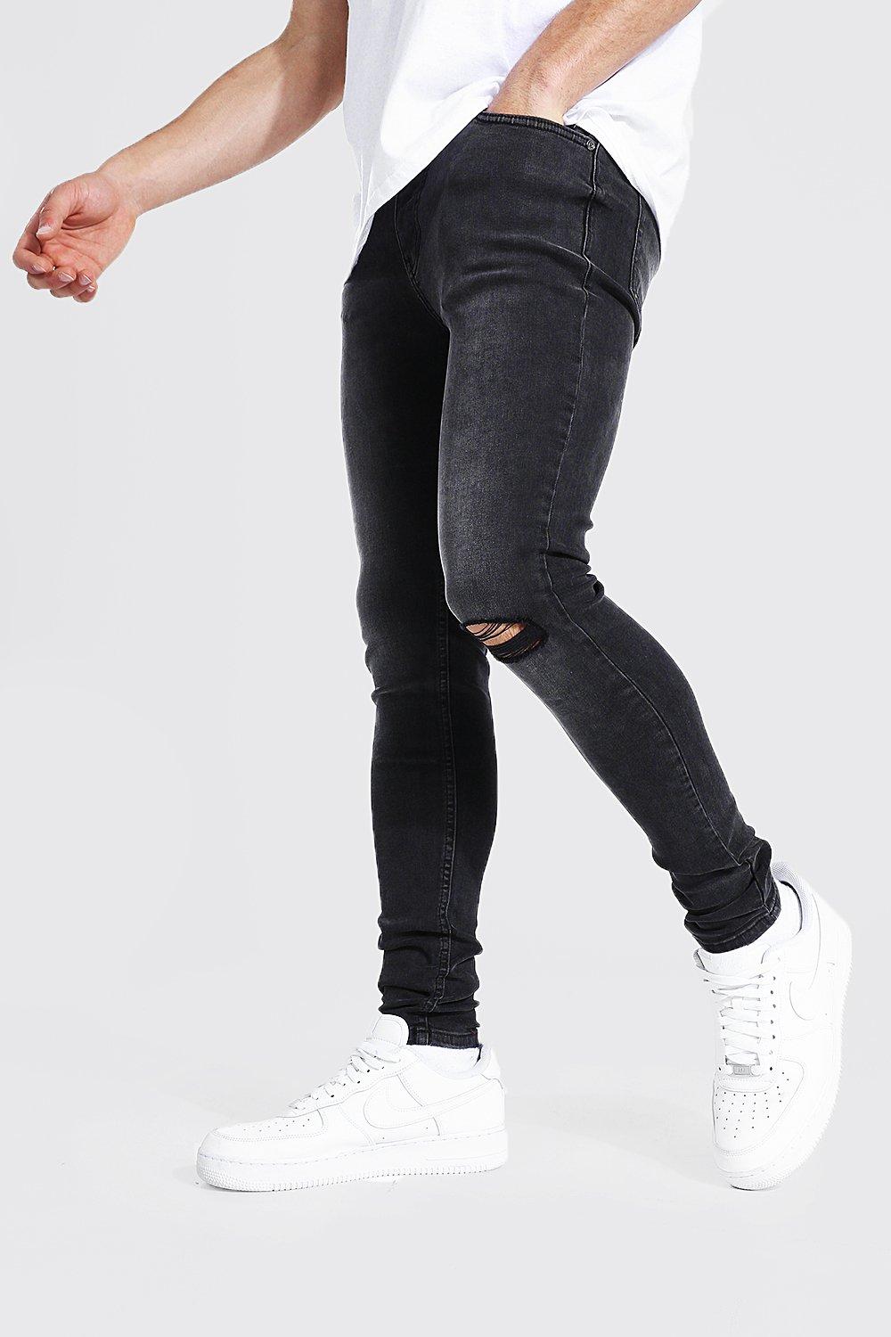 Busted knee hot sale black jeans